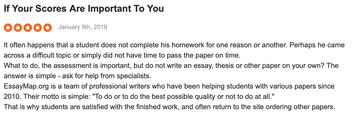 EssayMap reviews on Sitejabber